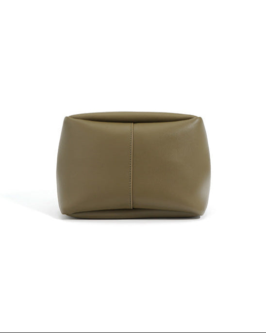 structured bucket bag with top double handle - NOVWA