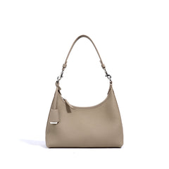 crescent leather shoulder bag with detachable strap – SOLSEA