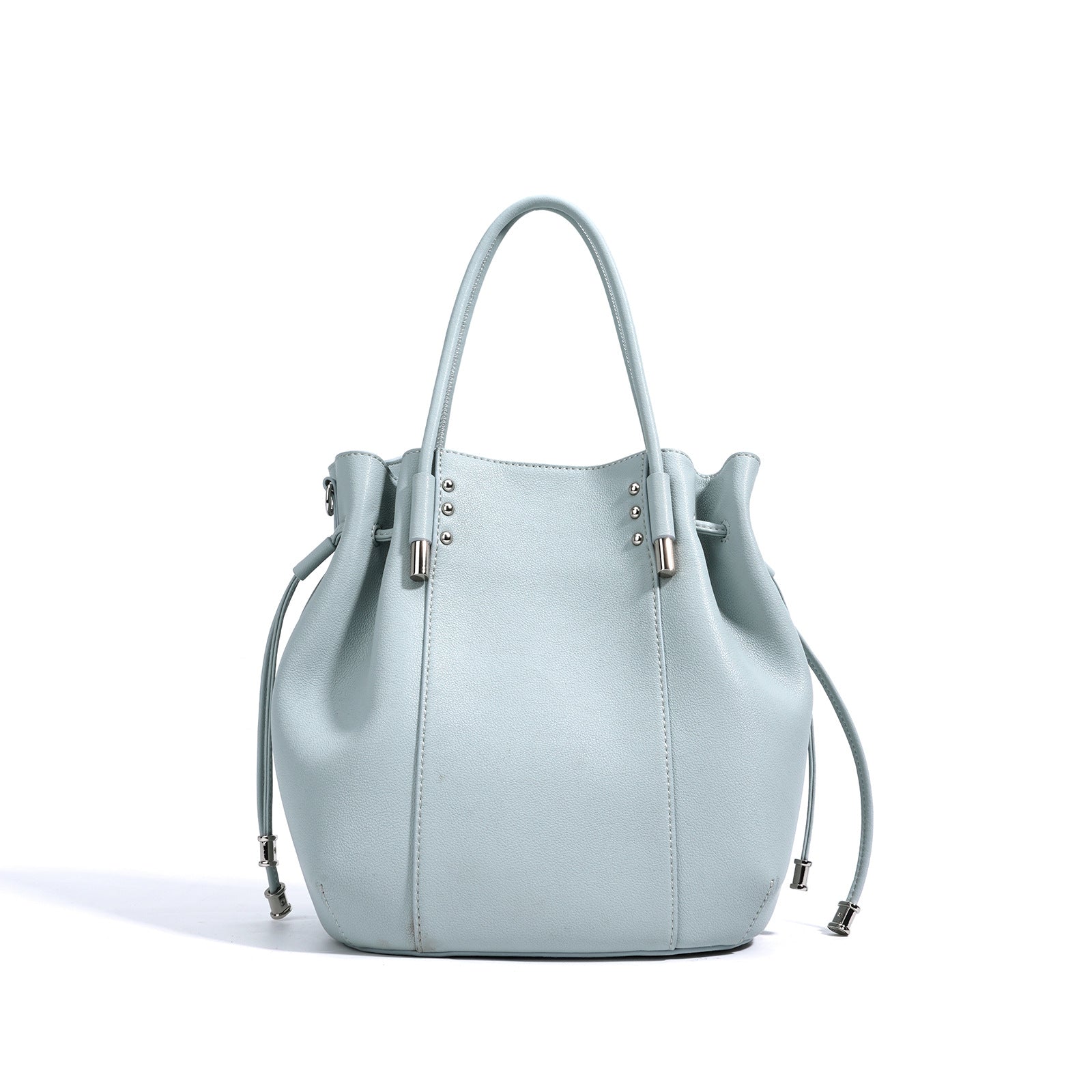 bucket tote bag with metallic drawstring tips – MINTA