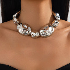 bold sculpted gold statement set with chunky collar – VERA