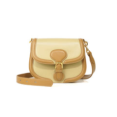 two-tone saddle crossbody with buckle detail - FAYTE