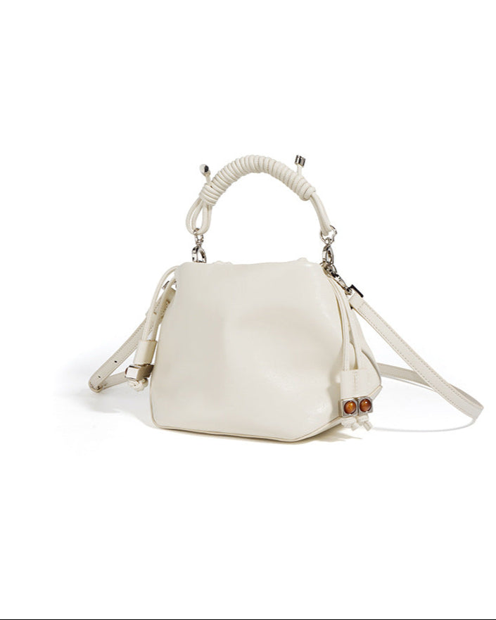 Structured top handle bag with coiled strap - MIPLA