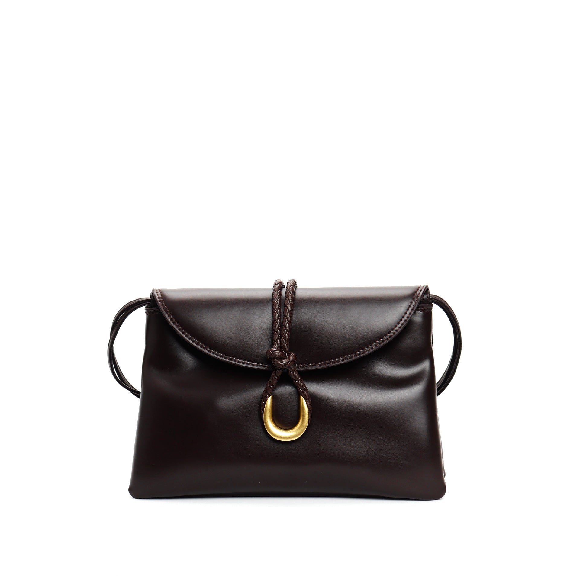 woven crossbody bag with knotted strap detail - SOLEQA