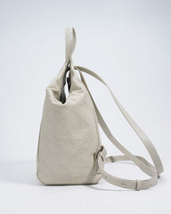 crinkled leather backpack with loop top handle - NOVLA