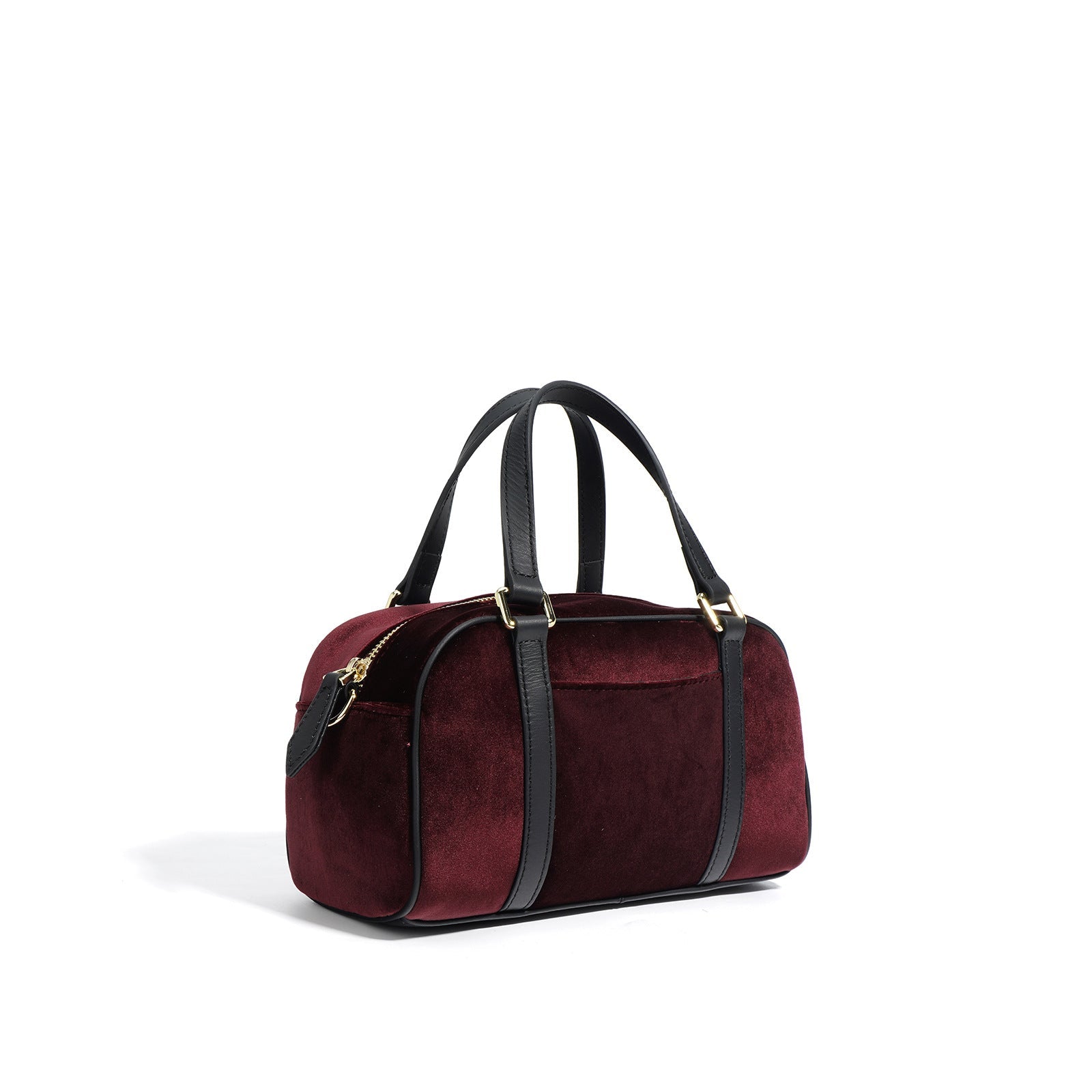 Structured velvet duffel bag with contrast straps – LANYLA