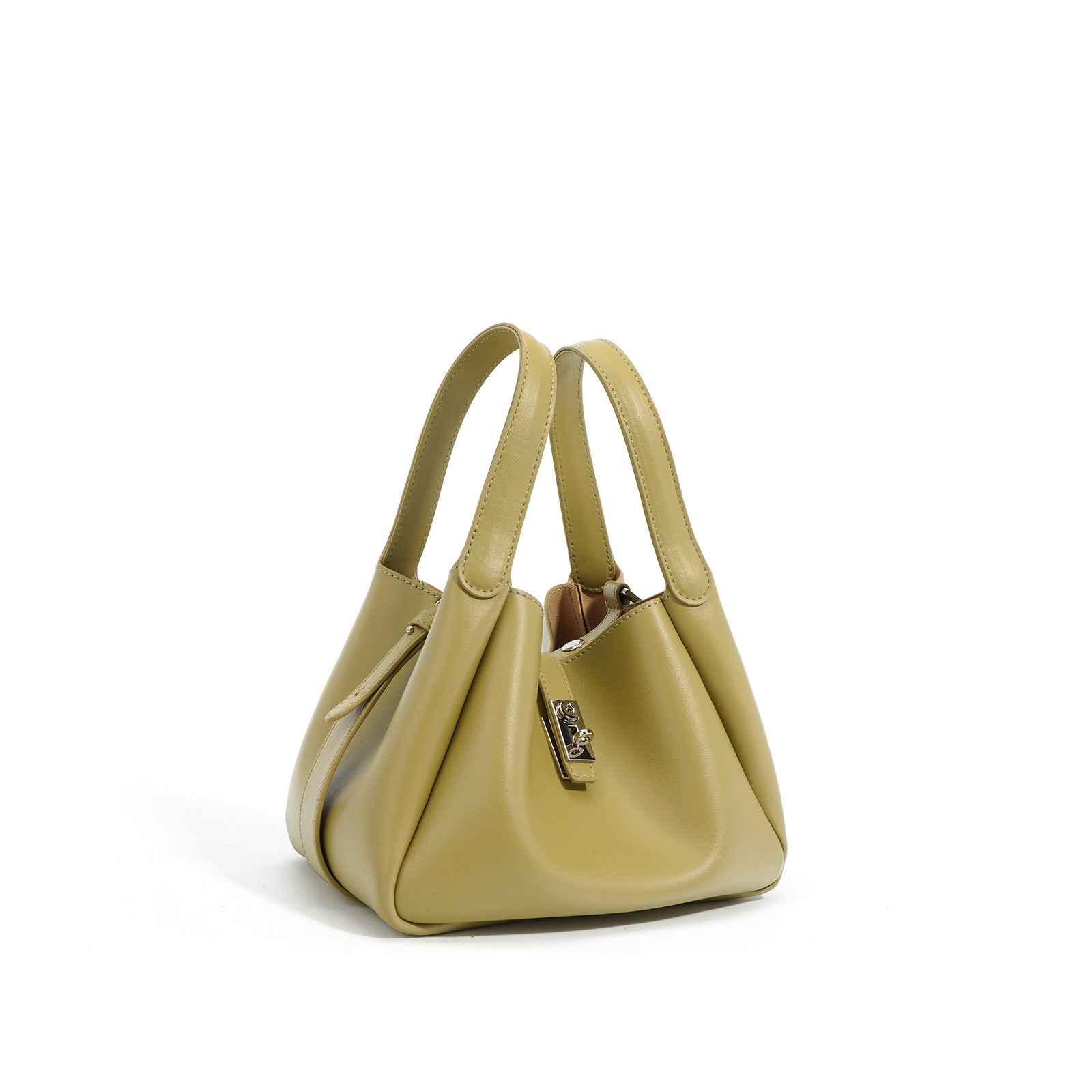 structured bucket bag with top double handle - NOVWA