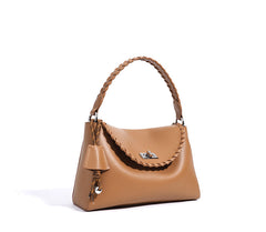 top-handle trapeze bag with braided strap – LENA