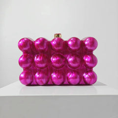 Sculpted square clutch bag with bubble accents - Ejiru