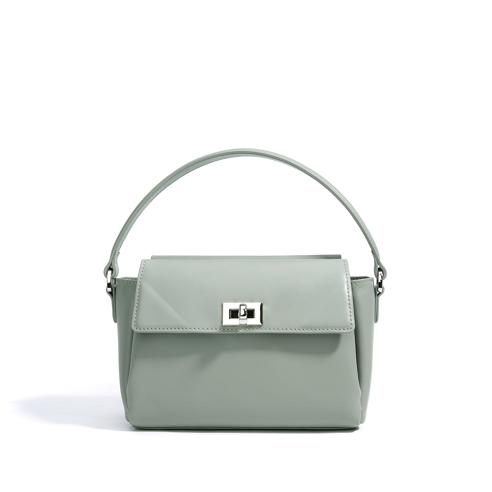 top-handle bag with silver clasp – MINT