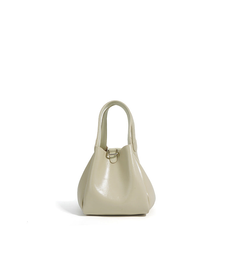 structured mini tote bag with metallic turn-lock - LAYFA