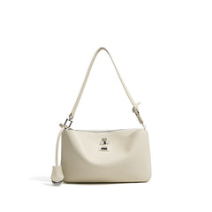 structured shoulder bag with twist-lock clasp - SOFIAQ