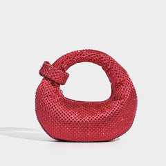Rhinestone-embellished bag with bow handle - Nurfi
