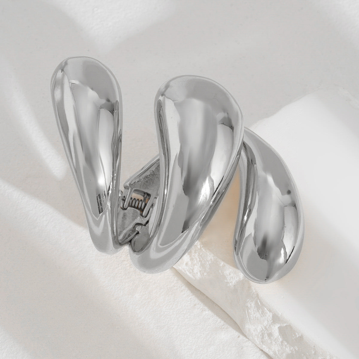 sculpted gold cuff bracelet with oversized molten drops – LUMIA