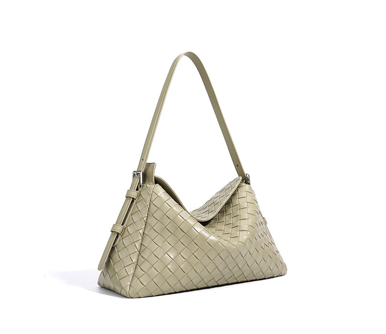 woven shoulder bag with sculpted base – ARIA