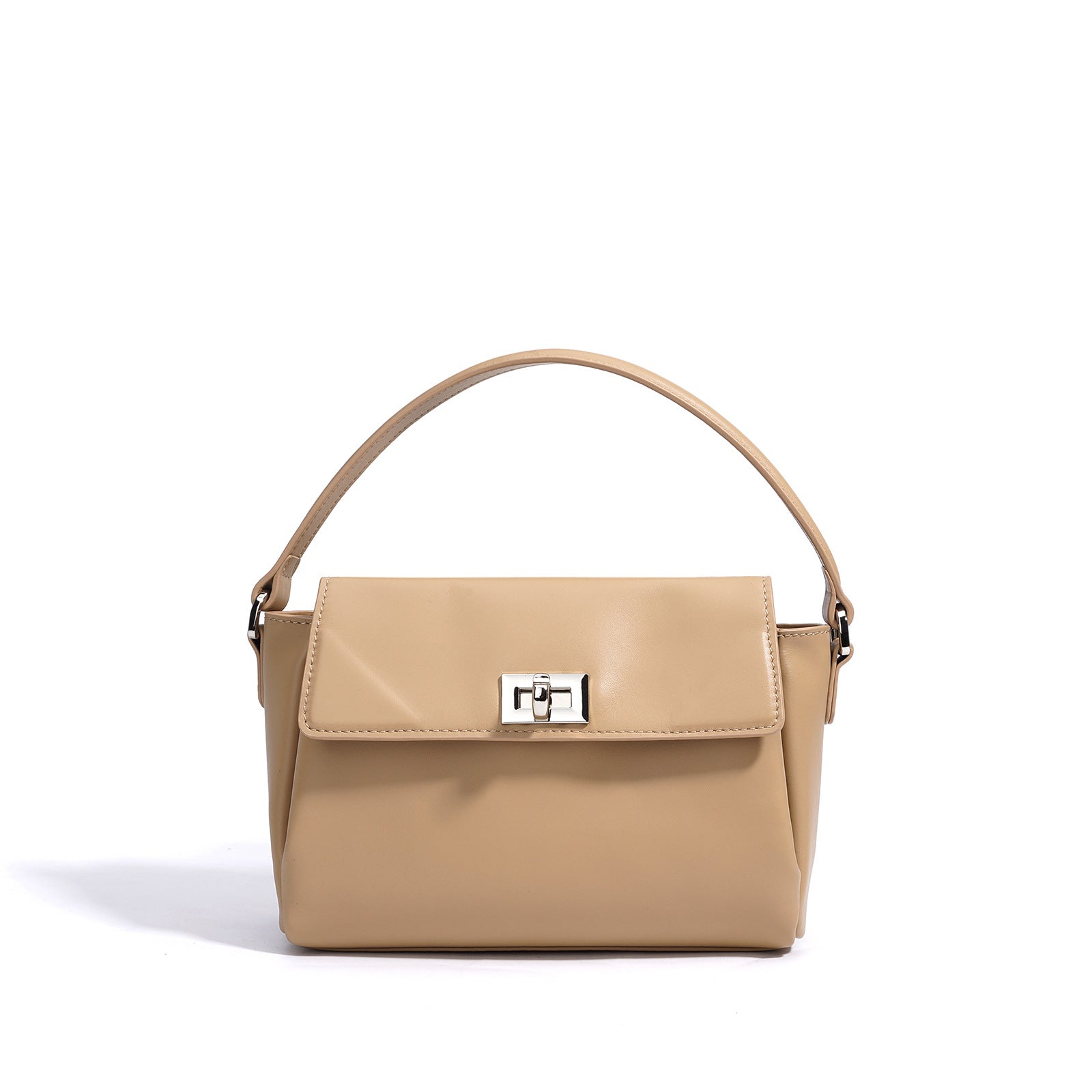 top-handle bag with silver clasp – MINT