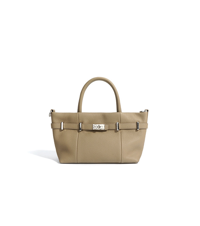 top-handle tote with buckle strap detail – NOIQ