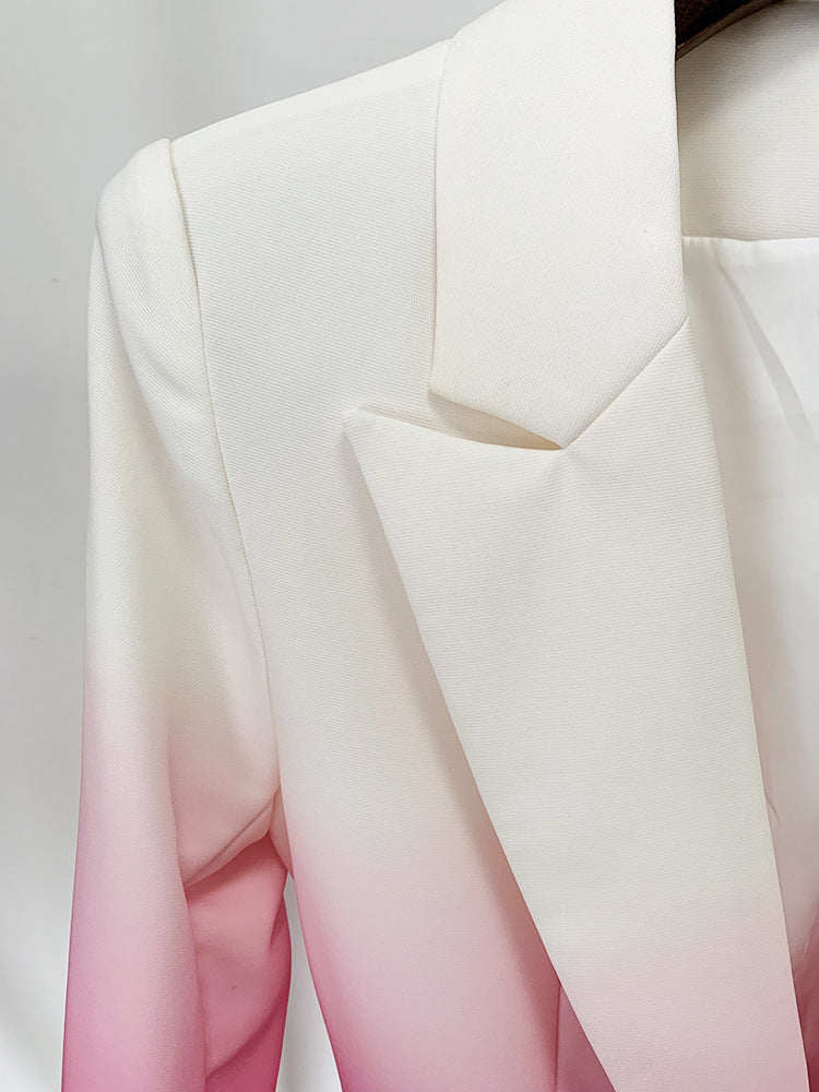 gradient tailored pantsuit with single-breasted blazer – Fannanah