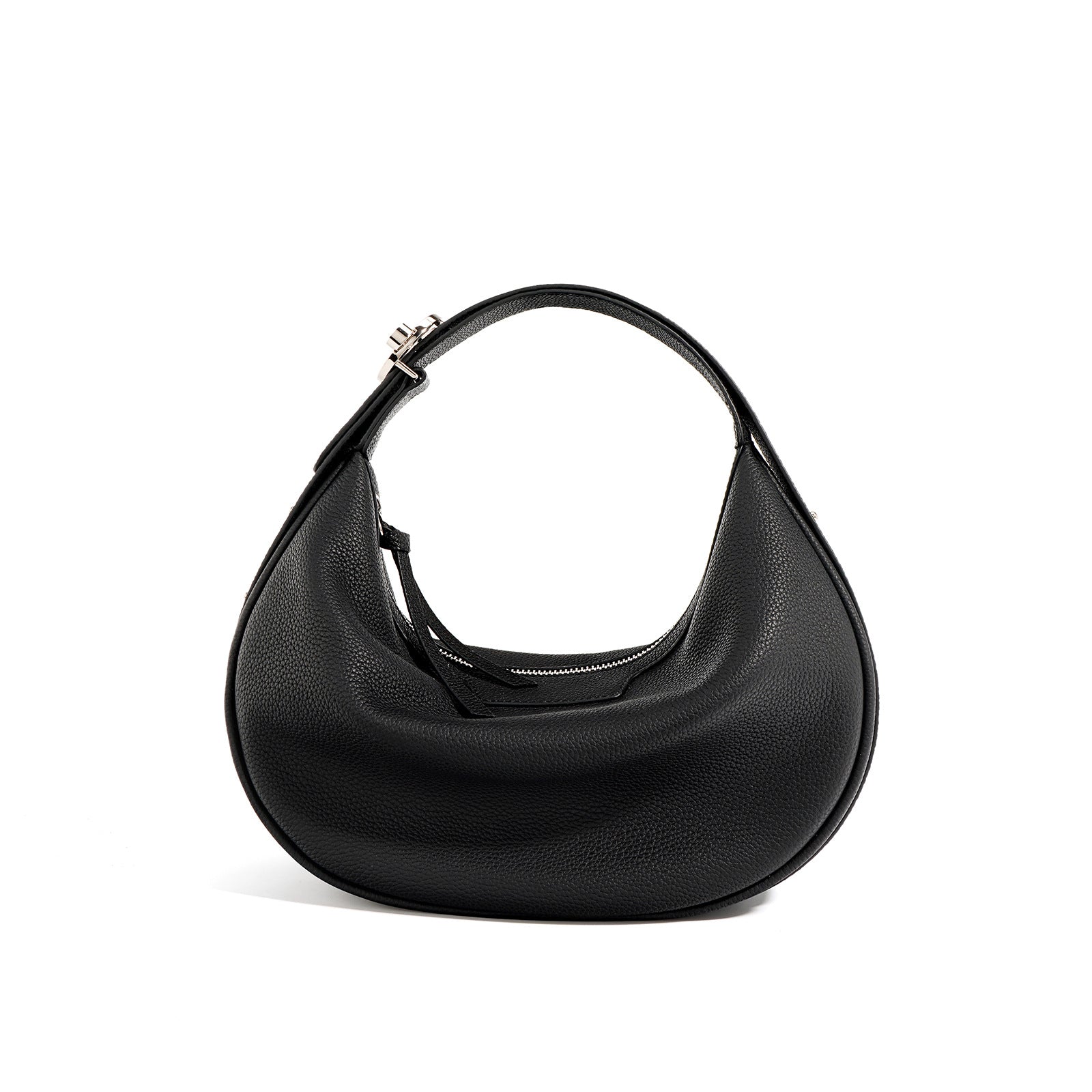 crescent shoulder bag in pebbled leather – IRIS