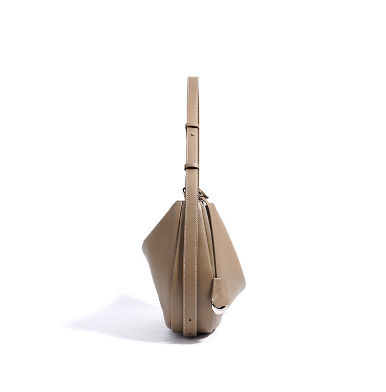 crescent moon shoulder bag with curved silhouette - STELZA