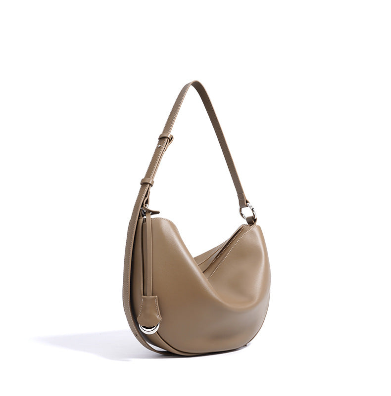 crescent moon shoulder bag with curved silhouette - STELZA