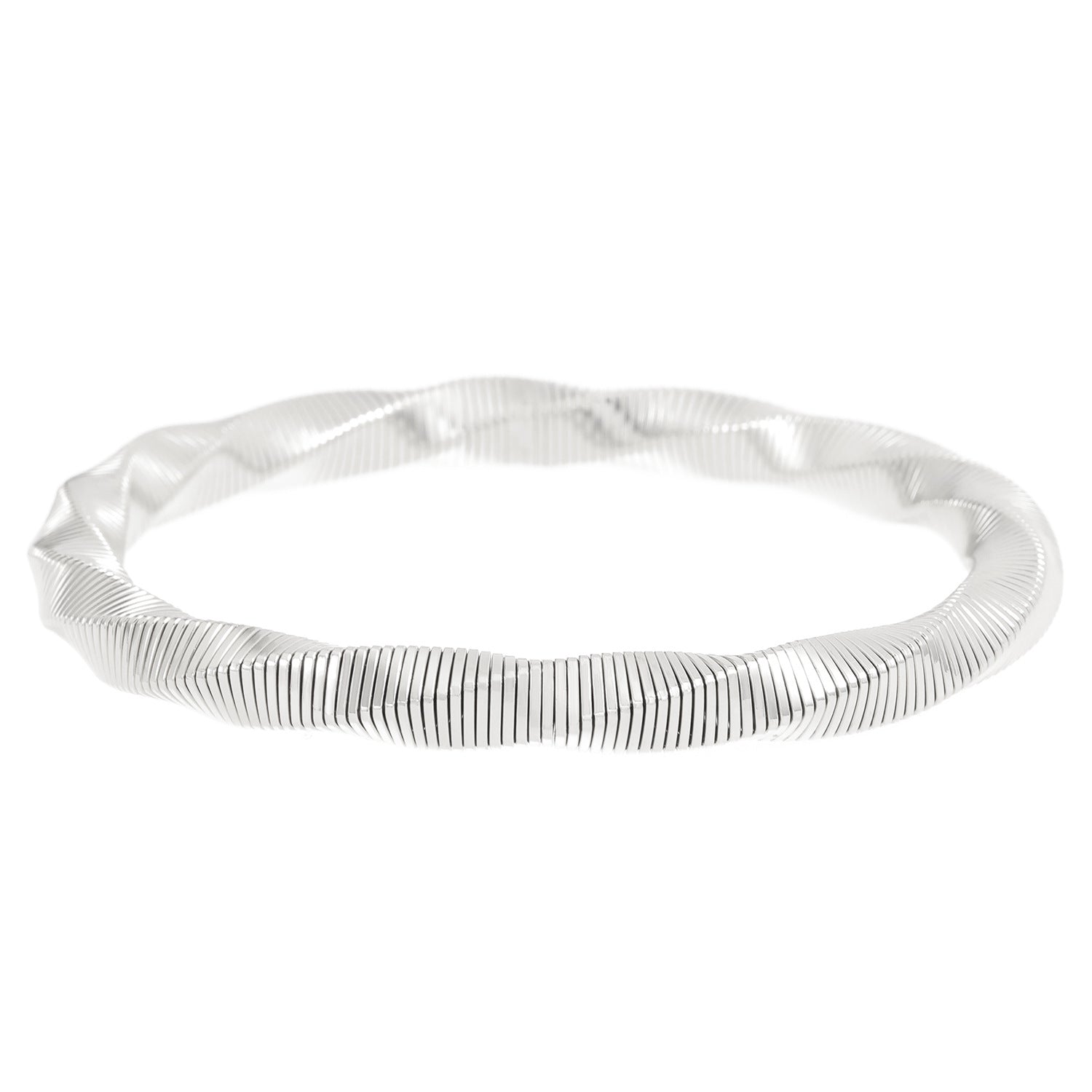 twisted gold wire bangle with coiled design – SEIRNO