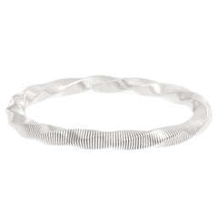 twisted gold wire bangle with coiled design – SEIRNO