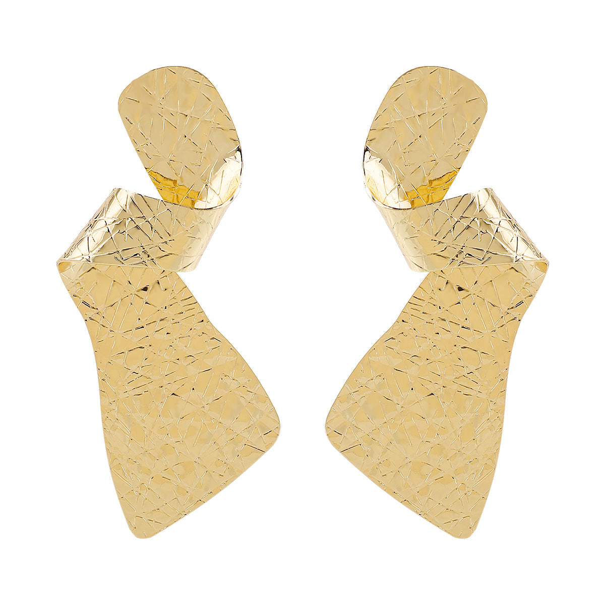 crinkled sculptural drop earrings in silver foil – ASTRA