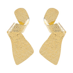 crinkled sculptural drop earrings in silver foil – ASTRA