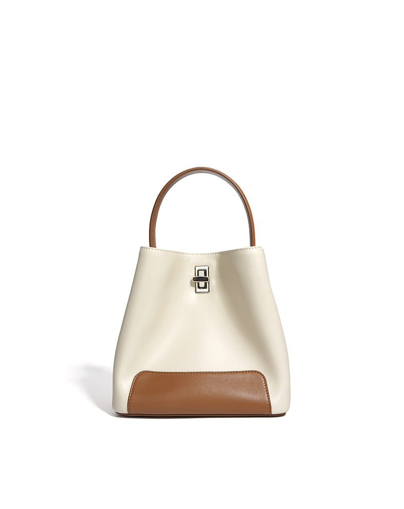 colorblock bucket bag with top handle – RUBY