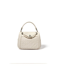 woven mini top-handle bag with flap buckle – IVX