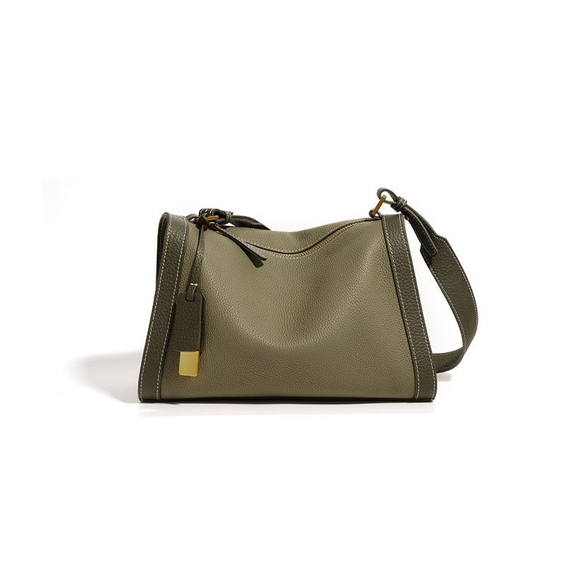 two-tone soft leather shoulder bag – TERRA