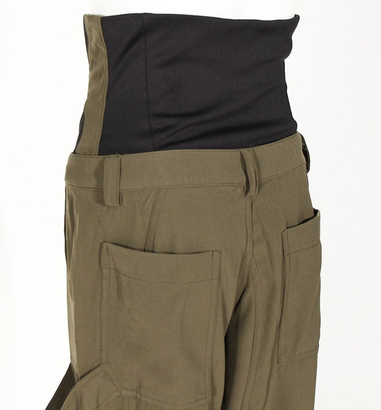 off-shoulder leather corset top with cargo pants – Felicitas