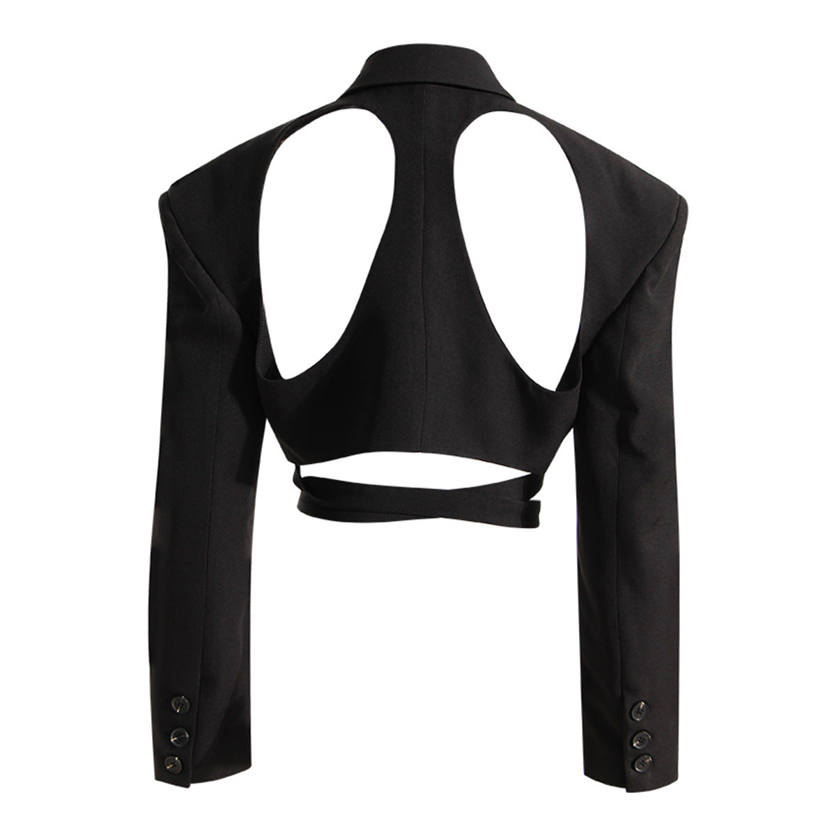 Cut-out blazer with tie-front detail - Nasru