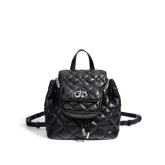 quilted mini backpack with chain detail – RUBY