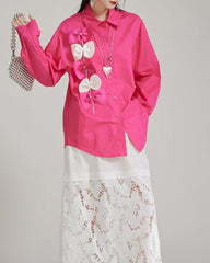 Button-down shirt with bow detailing - Bilky