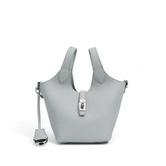 pebble-textured mini tote with top handles - LYRAP