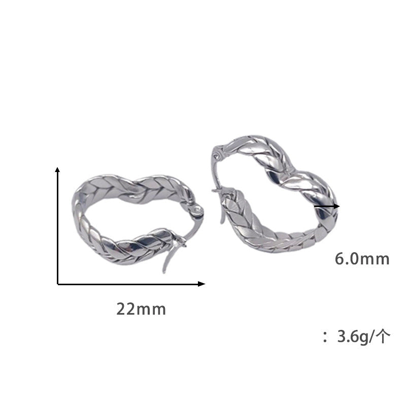 braided gold hoop earrings - SENIA