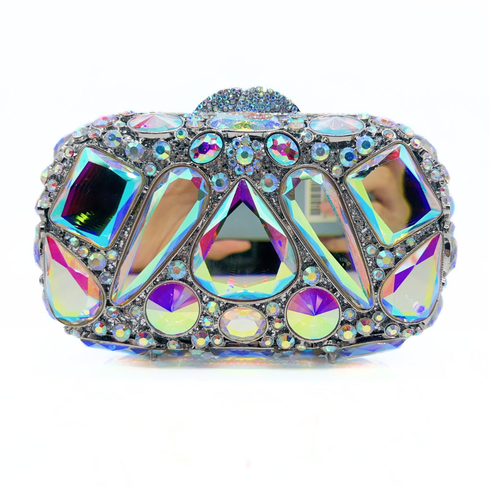 Clutch with amber gemstones and accents - Ashnu