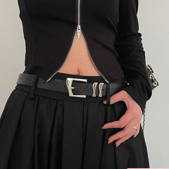 Women's belt with a distinctive design - ERLEN