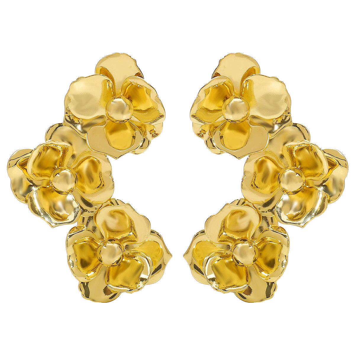 sculpted floral ear cuff in polished silver – ORCHIDÉE