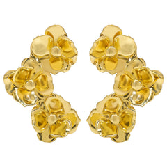 sculpted floral ear cuff in polished silver – ORCHIDÉE