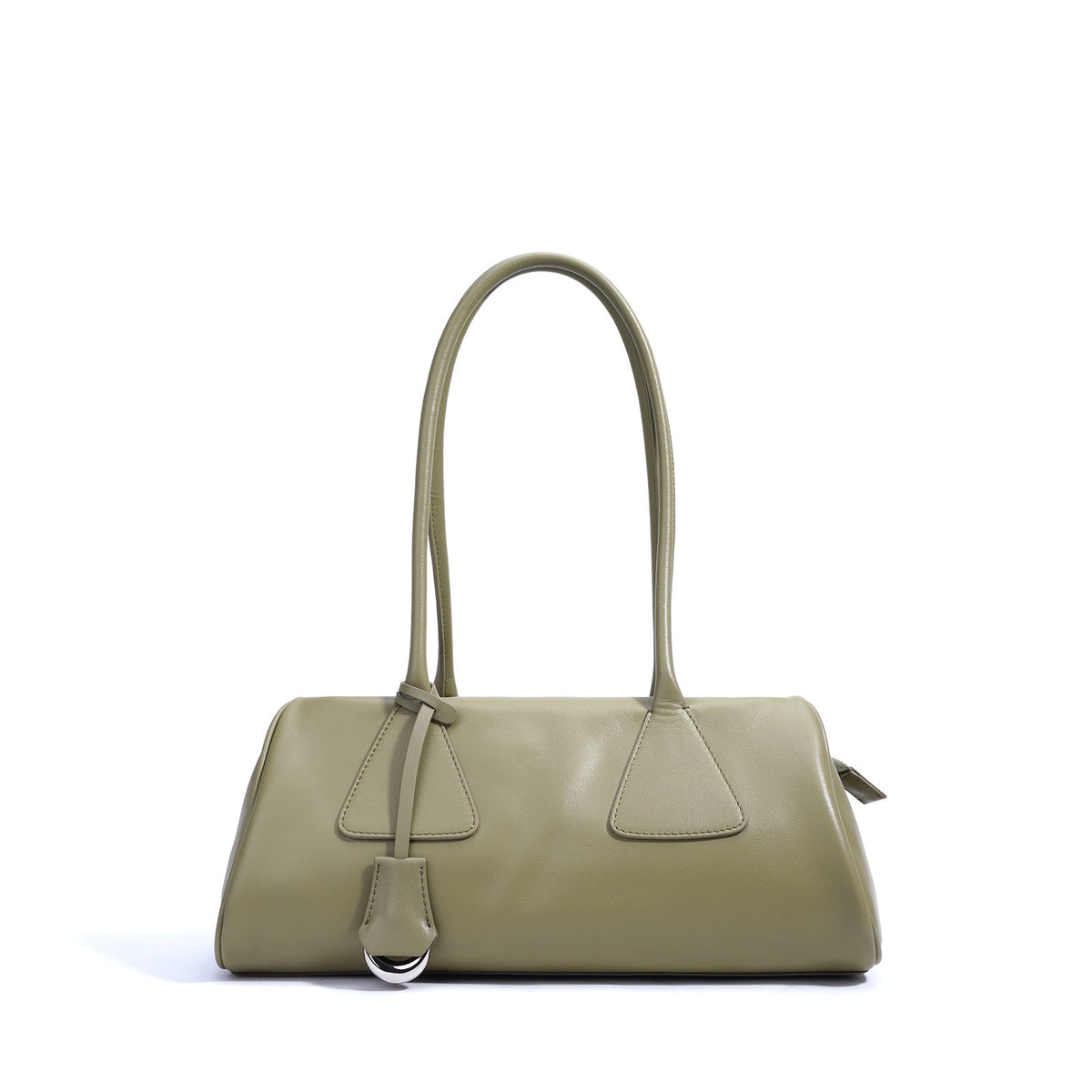 structured barrel shoulder bag in camel – LYRA