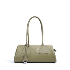 structured barrel shoulder bag in camel – LYRA