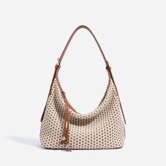 woven shoulder bag with lemon trim – FAYE
