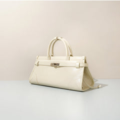 patent leather top-handle bag with belt strap – NOIZS