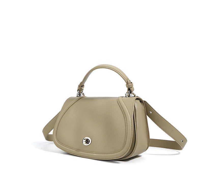 curved flap crossbody bag with top handle - ARTYA