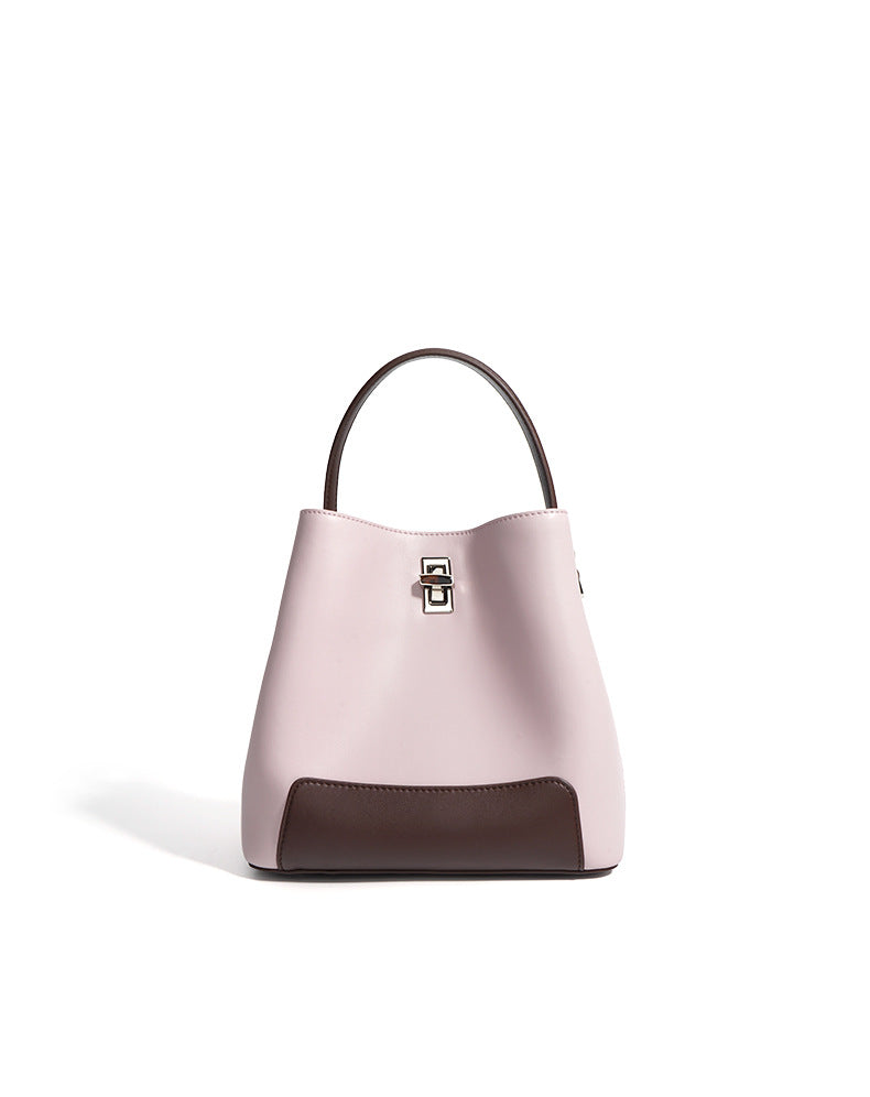 colorblock bucket bag with top handle – RUBY