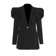 Ruffled shoulder blazer - Vutry