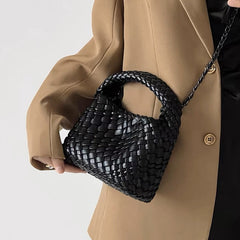 woven handbag set with detachable pouch - Wirfu
