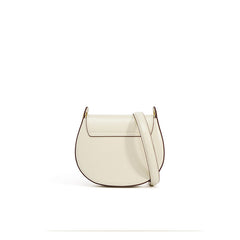 mini round flap crossbody bag with gold clasp - LINDA